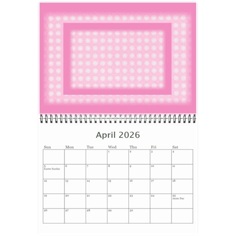 Pink Princess 2025 (any Year)calendar 8 5x6 By Deborah Apr 2025