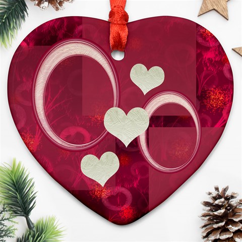 I Heart You Pink 2 Side Ornament By Ellan Back