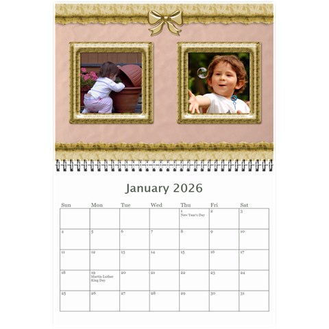 Formal Elegant (any Year) 2026 Calendar 8 5x6 By Deborah Jan 2026