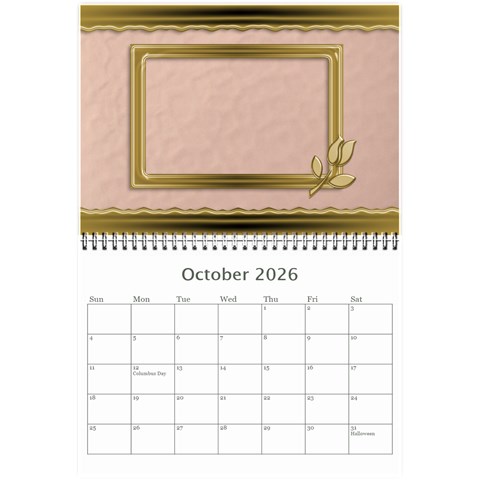 Formal Elegant (any Year) 2026 Calendar 8 5x6 By Deborah Oct 2026