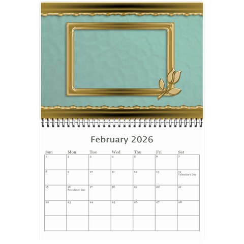 Formal Elegant (any Year) 2026 Calendar 8 5x6 By Deborah Feb 2026