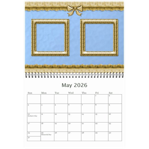 Formal Elegant (any Year) 2026 Calendar 8 5x6 By Deborah May 2026