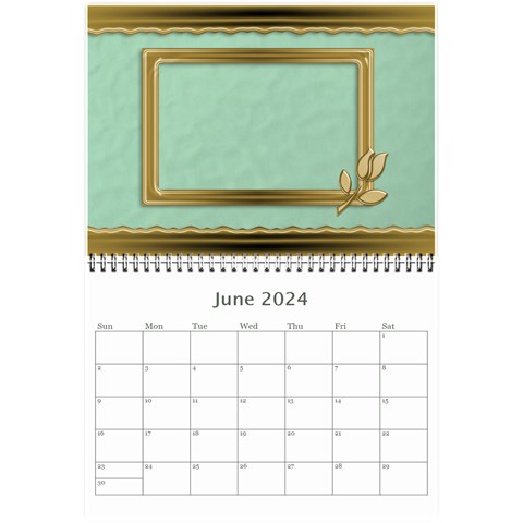 Formal Elegant (any Year) 2024 Calendar 8 5x6 By Deborah Jun 2024
