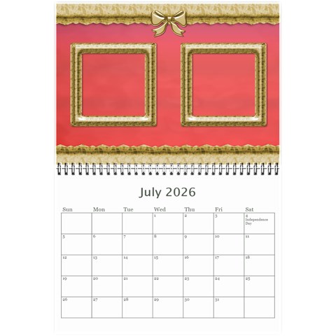 Formal Elegant (any Year) 2026 Calendar 8 5x6 By Deborah Jul 2026
