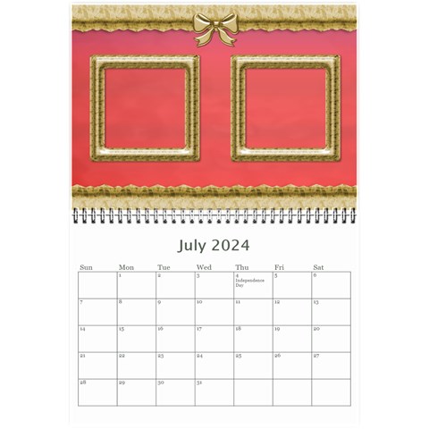 Formal Elegant (any Year) 2024 Calendar 8 5x6 By Deborah Jul 2024