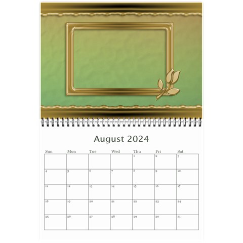 Formal Elegant (any Year) 2024 Calendar 8 5x6 By Deborah Aug 2024