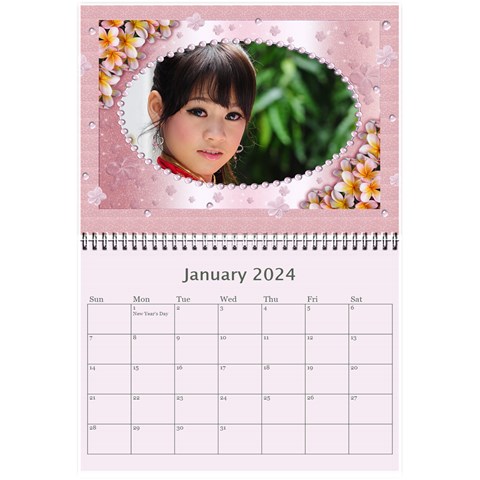 Framed With Flowers 2024 (any Year) Calendar 8 5x6 By Deborah Jan 2024