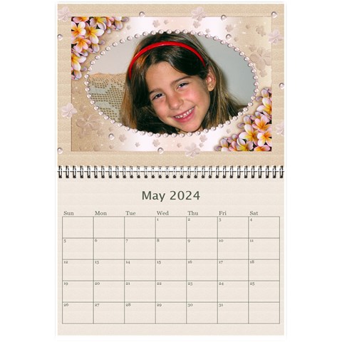 Framed With Flowers 2024 (any Year) Calendar 8 5x6 By Deborah May 2024