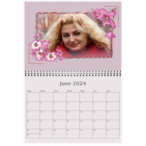 Framed With Flowers 2024 (any Year) Calendar 8 5x6 By Deborah Jun 2024