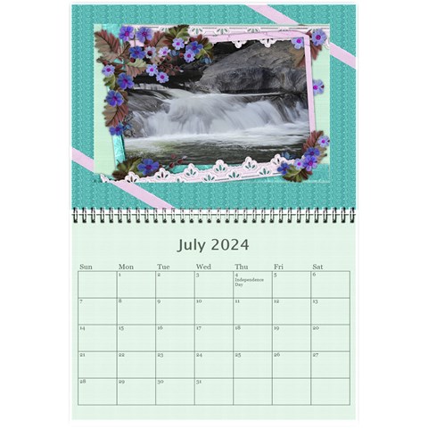 Framed With Flowers 2024 (any Year) Calendar 8 5x6 By Deborah Jul 2024