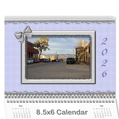 Elegant in Silver 2026 (any Year) Calendar 8.5x6 - Wall Calendar 8.5  x 6 