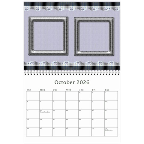 Elegant In Silver 2026 (any Year) Calendar 8 5x6 By Deborah Oct 2026