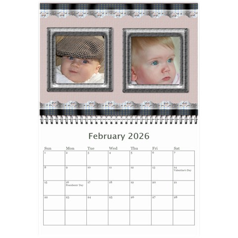 Elegant In Silver 2026 (any Year) Calendar 8 5x6 By Deborah Feb 2026