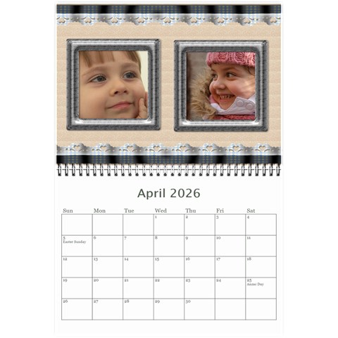 Elegant In Silver 2026 (any Year) Calendar 8 5x6 By Deborah Apr 2026