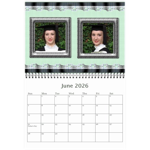Elegant In Silver 2026 (any Year) Calendar 8 5x6 By Deborah Jun 2026