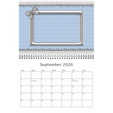 Elegant In Silver 2026 (any Year) Calendar 8 5x6 By Deborah Sep 2026