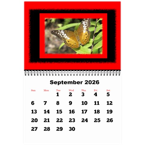 All Framed 2026 Large Numbers Calendar 8 5x6 By Deborah Sep 2026