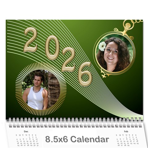 Styled In Green 2026 Calendar (large Numbers) Mini By Deborah Cover