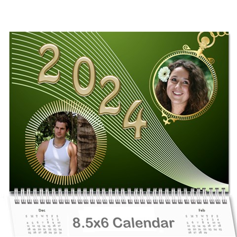 Styled In Green 2024 Calendar (large Numbers) Mini By Deborah Cover