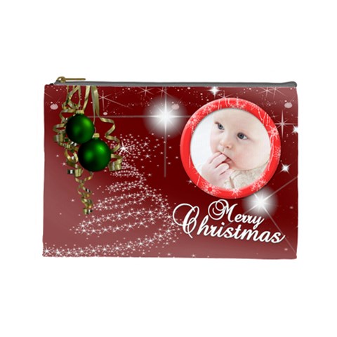 Christmas Collection Cosmetic Bag (large) By Picklestar Scraps Front