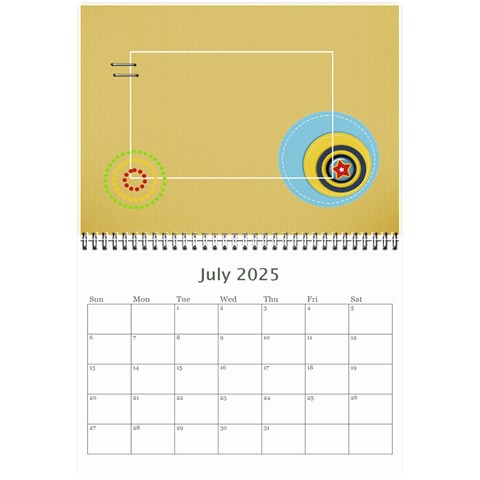 Mini Calendar For Guys By Jennyl Jul 2025