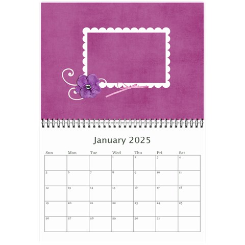 Mini Calendar: Lavander Dreams By Jennyl Jan 2025