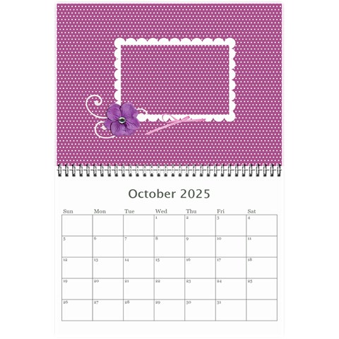 Mini Calendar: Lavander Dreams By Jennyl Oct 2025
