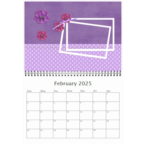 Mini Calendar: Lavander Dreams By Jennyl Feb 2025