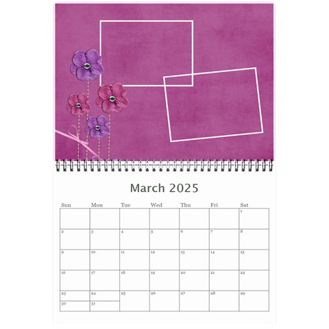 Mini Calendar: Lavander Dreams By Jennyl Mar 2025