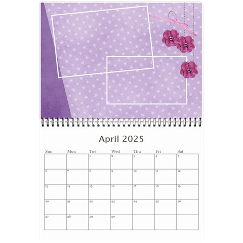 Mini Calendar: Lavander Dreams By Jennyl Apr 2025