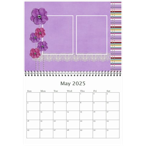 Mini Calendar: Lavander Dreams By Jennyl May 2025