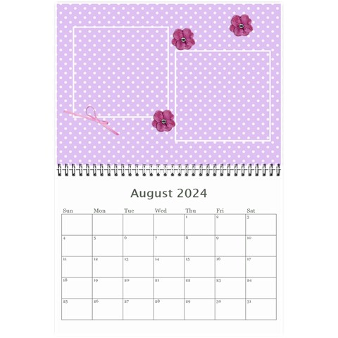 Mini Calendar: Lavander Dreams By Jennyl Aug 2024