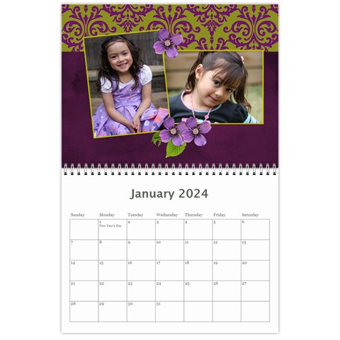 Mini Calendar: Lavander Love By Jennyl Jan 2024