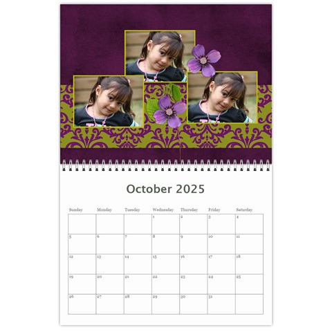 Mini Calendar: Lavander Love By Jennyl Oct 2025