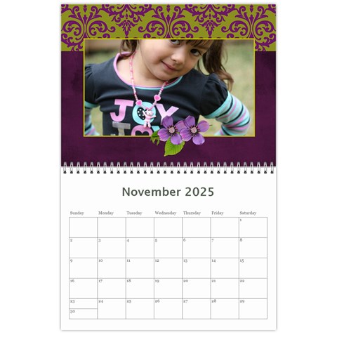 Mini Calendar: Lavander Love By Jennyl Nov 2025