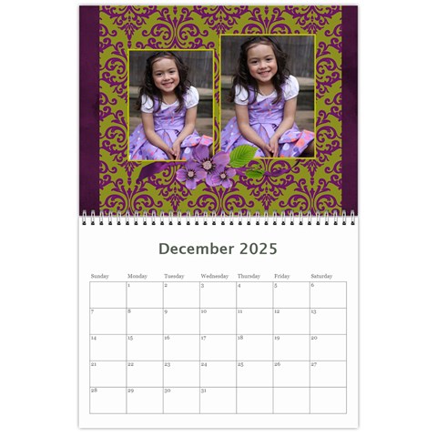 Mini Calendar: Lavander Love By Jennyl Dec 2025