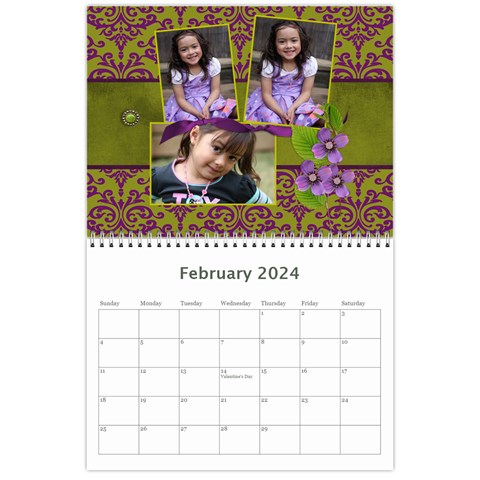 Mini Calendar: Lavander Love By Jennyl Feb 2024