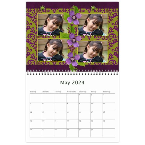 Mini Calendar: Lavander Love By Jennyl May 2024