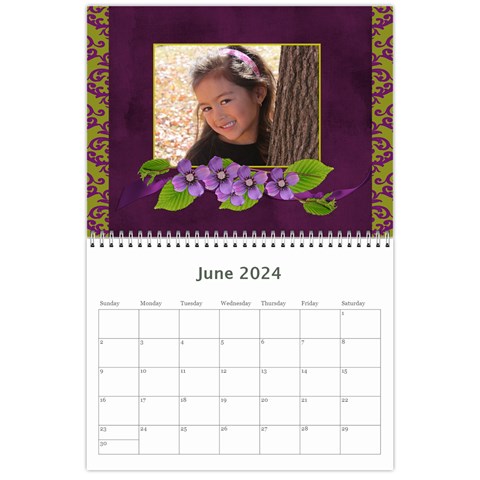 Mini Calendar: Lavander Love By Jennyl Jun 2024