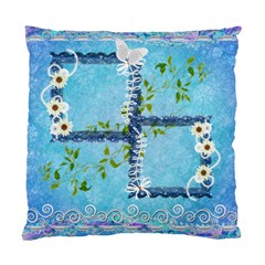 Blue Floral Double Sided Cushion Case  - Standard Cushion Case (Two Sides)