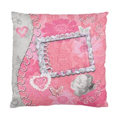 Pink Floral Double Sided Cushion Case  - Standard Cushion Case (Two Sides)