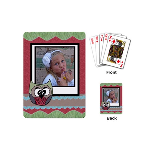 Mini Owl Playing Cards By Amanda Bunn Back