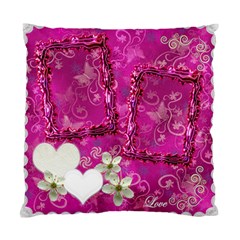 Wedding hot pink swirl Double Sided Cushion Case  - Standard Cushion Case (Two Sides)