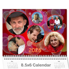 Bubbles 2026 (any Year) Calendar 8 5x6