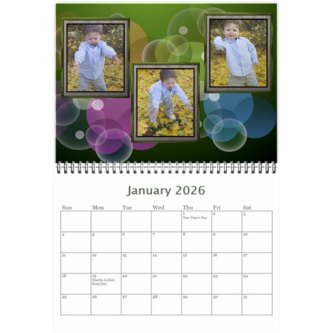 Bubbles 2026 (any Year) Calendar 8 5x6 By Deborah Jan 2026