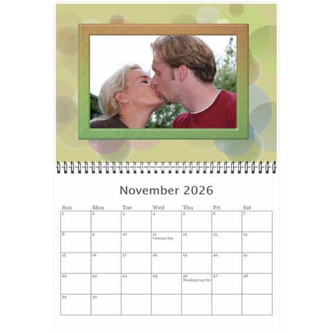 Bubbles 2026 (any Year) Calendar 8 5x6 By Deborah Nov 2026
