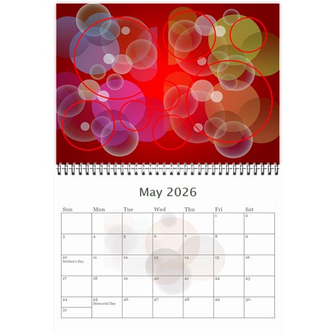 Bubbles 2026 (any Year) Calendar 8 5x6 By Deborah May 2026