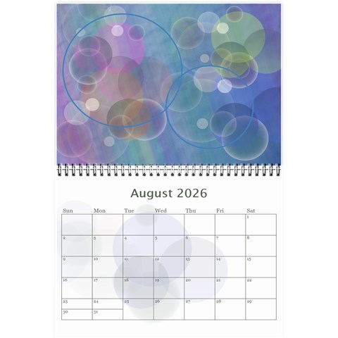 Bubbles 2026 (any Year) Calendar 8 5x6 By Deborah Aug 2026