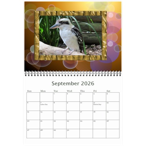 Bubbles 2026 (any Year) Calendar 8 5x6 By Deborah Sep 2026