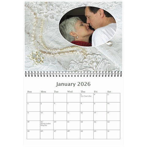 Our Wedding Or Anniversary 2026 (any Year Calendar Mini By Deborah Jan 2026